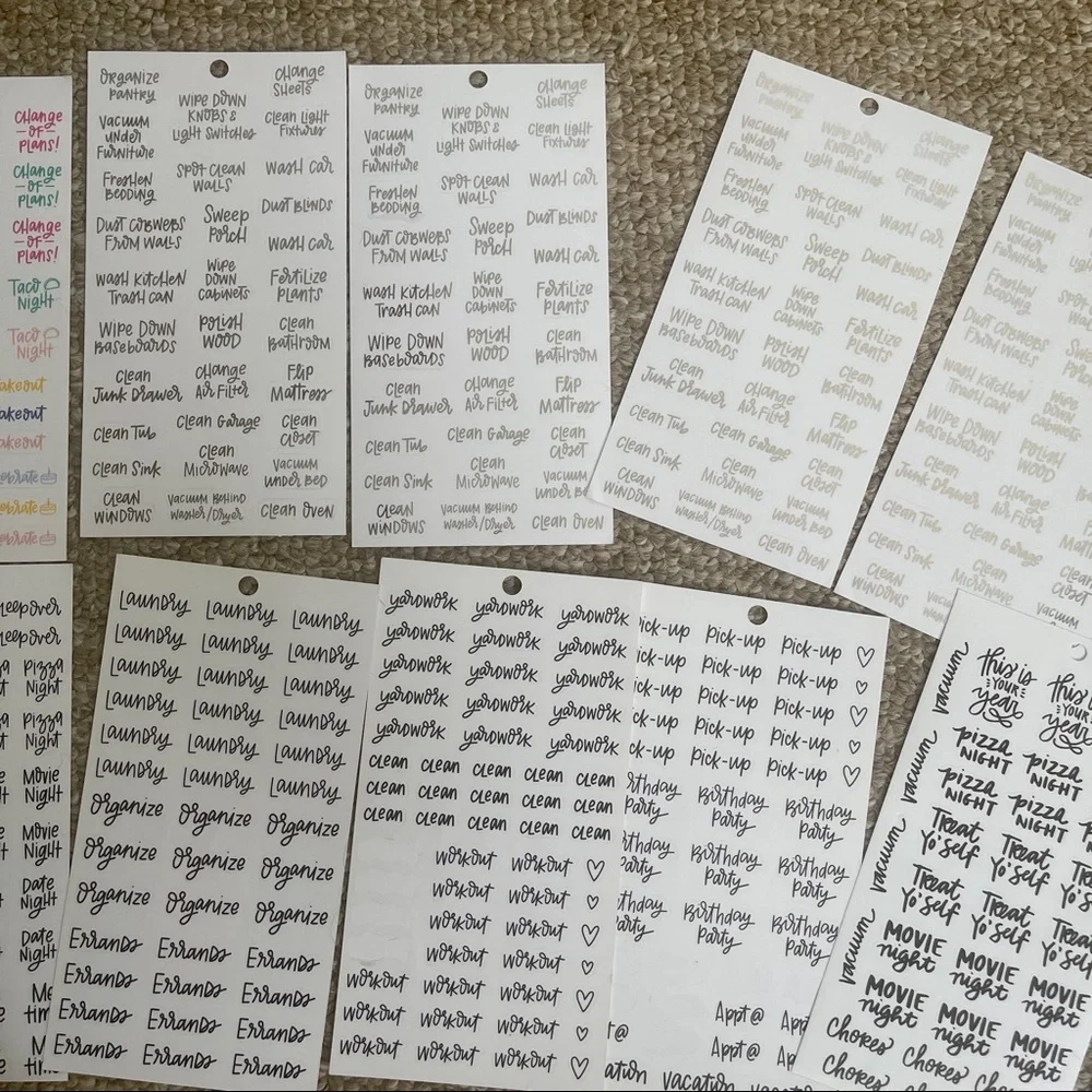 Massive Happy Planner Icons/Text Stickers Bundle